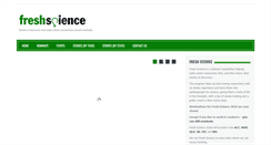 Desktop Screenshot of freshscience.org.au